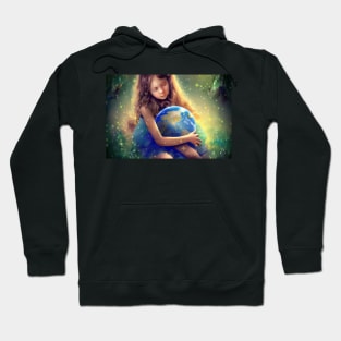 girl and earth Hoodie